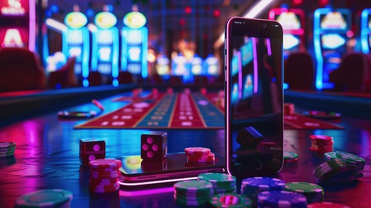 Antarmuka aplikasi Bandar Poker di mobile menampilkan kartu, dealer, dan kontrol taruhan